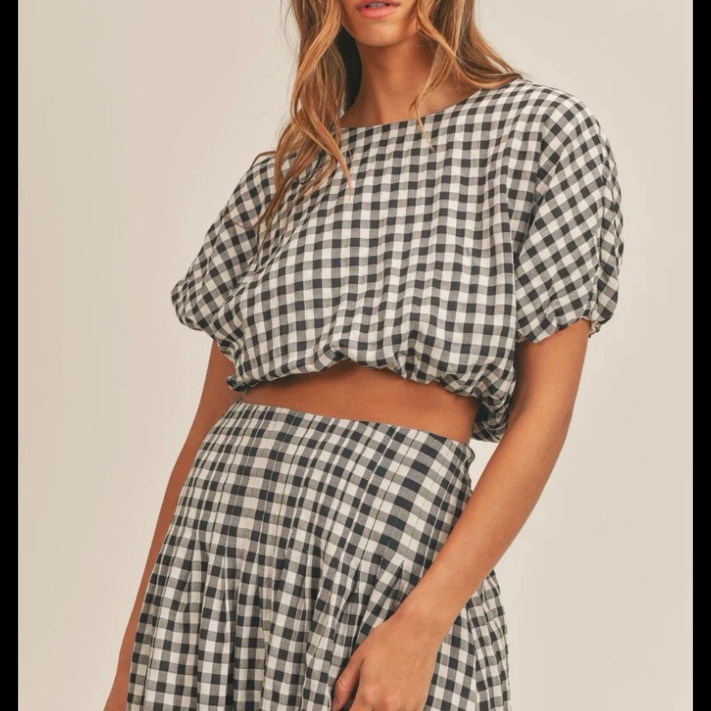 Checkered Black and White Women's Skirt